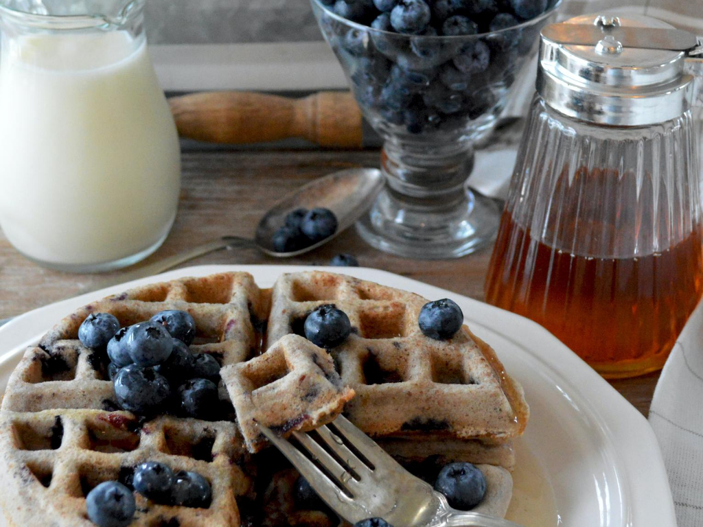 Buttermilk Blueberry Waffles