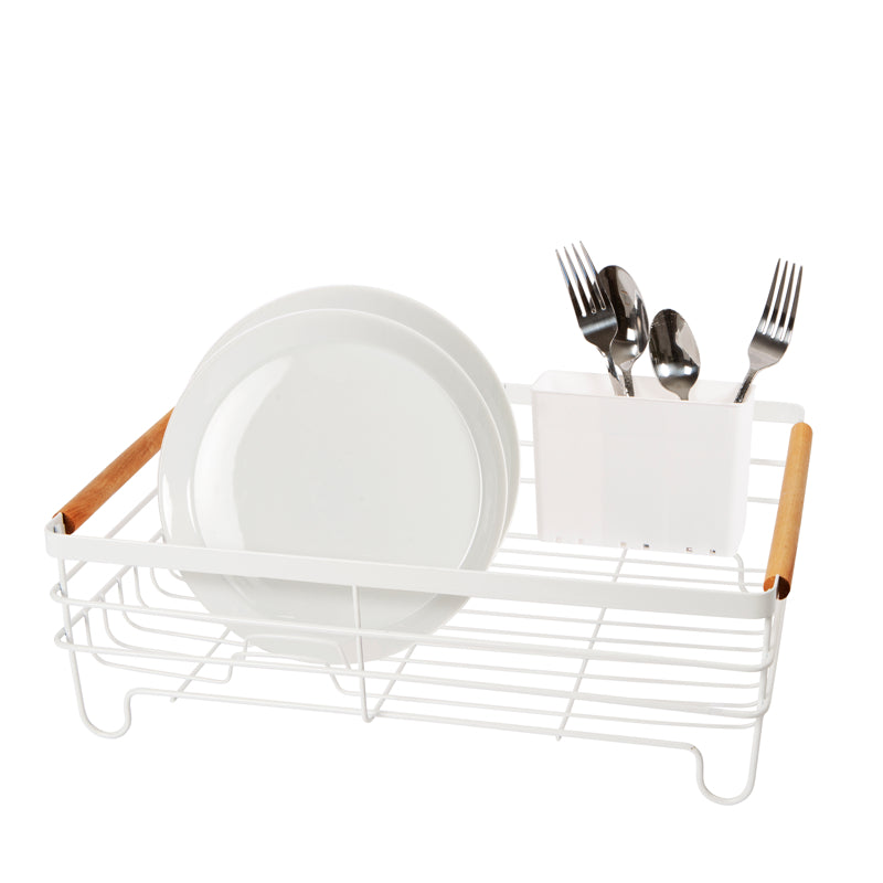 Dish Drain with Wood Handles