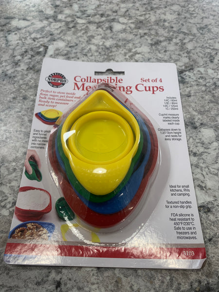 Collapsible measuring cups s/4