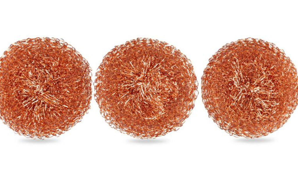 Set of 3 Copper Scrubbers