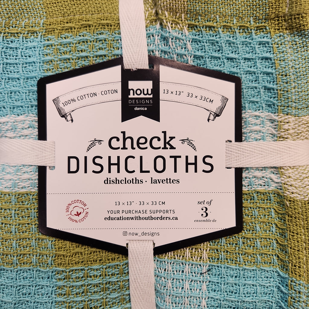 Check Dish Cloth Set of 3