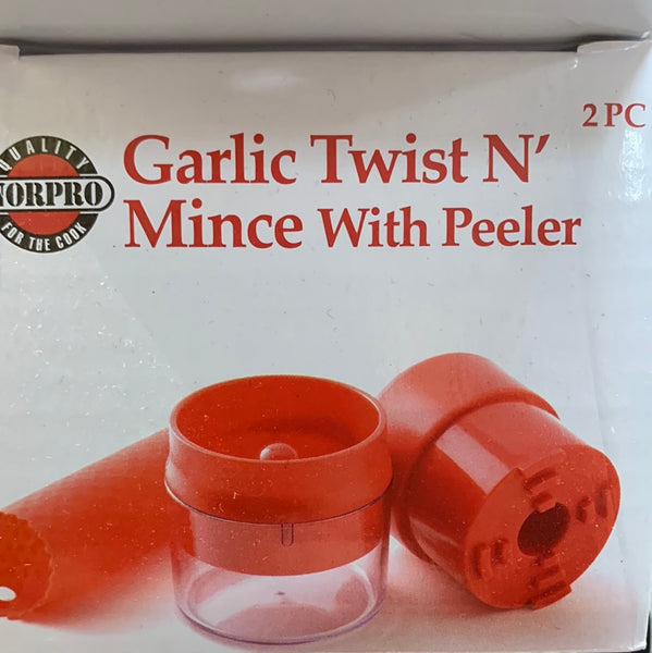 Garlic twist in mince with peeler