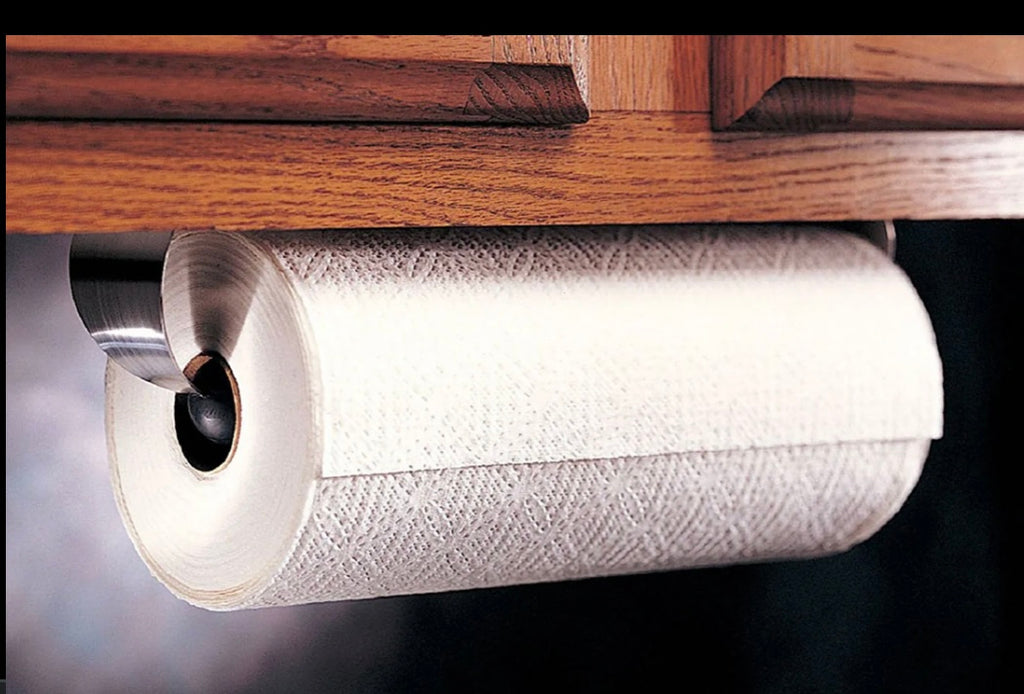 Paper towel holder under cabinet