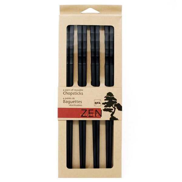 Zen set up four chopsticks Black